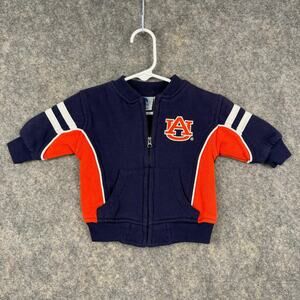 Auburn Tigers Infant Full Zip Sweatshirt Jacket Blue Orange Size 3 Months 426